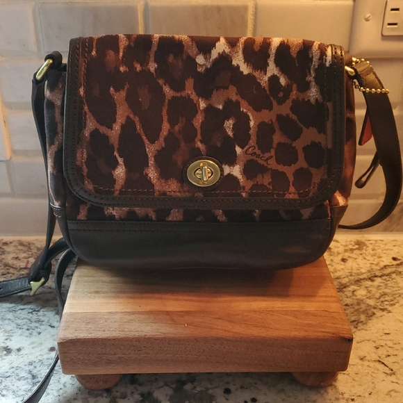 Coach Handbags - Coach Brown Leopard Print Women's Crossbody Bag